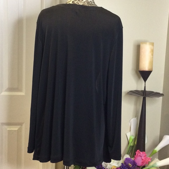 GUC Lord & Taylor Black Cardigan, 1X - Picture 6 of 7